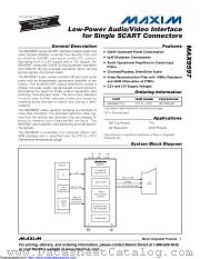 MAX9597CTI+ datasheet pdf MAXIM - Dallas Semiconductor