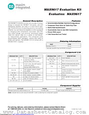 MAX9617EVKIT datasheet pdf MAXIM - Dallas Semiconductor