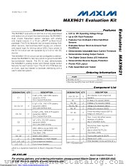 MAX9621EVKIT datasheet pdf MAXIM - Dallas Semiconductor