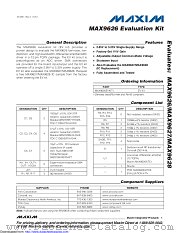 MAX9626EVKIT+ datasheet pdf MAXIM - Dallas Semiconductor