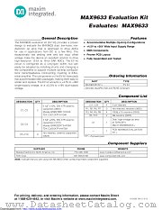 MAX9633EVKIT+ datasheet pdf MAXIM - Dallas Semiconductor