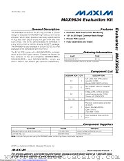 MAX9634EVKIT datasheet pdf MAXIM - Dallas Semiconductor