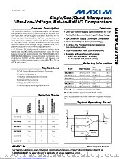 MAX967EUA+ datasheet pdf MAXIM - Dallas Semiconductor