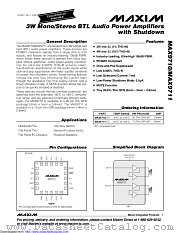 MAX9710ETP+ datasheet pdf MAXIM - Dallas Semiconductor