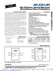 MAX9714ETJ+ datasheet pdf MAXIM - Dallas Semiconductor