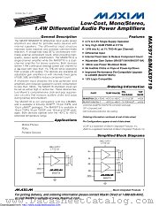 MAX9719AETE+ datasheet pdf MAXIM - Dallas Semiconductor