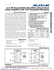 MAX9724CETC+T datasheet pdf MAXIM - Dallas Semiconductor