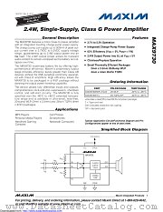 MAX9730EWP+TG45 datasheet pdf MAXIM - Dallas Semiconductor