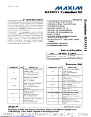 MAX9741EVKIT datasheet pdf MAXIM - Dallas Semiconductor