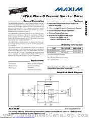 MAX9788ETI+ datasheet pdf MAXIM - Dallas Semiconductor