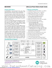MAX98090AETL+T datasheet pdf MAXIM - Dallas Semiconductor
