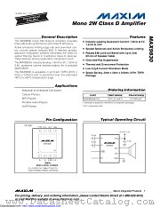 MAX9830AETA+TG2Z datasheet pdf MAXIM - Dallas Semiconductor