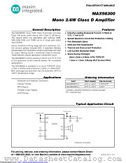 MAX98300 datasheet pdf MAXIM - Dallas Semiconductor