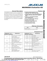 MAX9830AEVKIT datasheet pdf MAXIM - Dallas Semiconductor