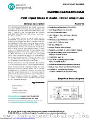 MAX98355AEWL+T datasheet pdf MAXIM - Dallas Semiconductor