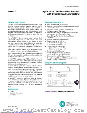 MAX98371EWV+ datasheet pdf MAXIM - Dallas Semiconductor