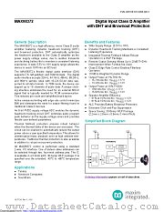 MAX98372 datasheet pdf MAXIM - Dallas Semiconductor