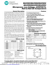 MAX985EBT+TG45 datasheet pdf MAXIM - Dallas Semiconductor