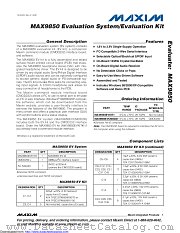 MAX9850EVCMOD2# datasheet pdf MAXIM - Dallas Semiconductor