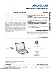 MAX9867EVKIT datasheet pdf MAXIM - Dallas Semiconductor
