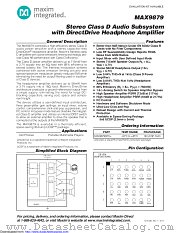 MAX9879ERV+ datasheet pdf MAXIM - Dallas Semiconductor
