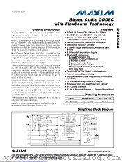 MAX9888EWY+T datasheet pdf MAXIM - Dallas Semiconductor