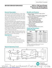 MAX9920 datasheet pdf MAXIM - Dallas Semiconductor