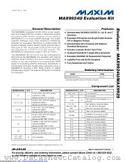MAX9924UEVKIT+ datasheet pdf MAXIM - Dallas Semiconductor