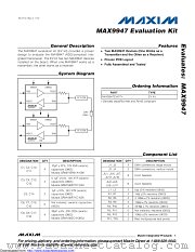 MAX9947EVKIT+ datasheet pdf MAXIM - Dallas Semiconductor