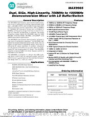 MAX9985ETX+ datasheet pdf MAXIM - Dallas Semiconductor