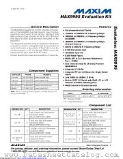 MAX9995EVKIT datasheet pdf MAXIM - Dallas Semiconductor