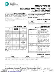 MAXFILTERBRD datasheet pdf MAXIM - Dallas Semiconductor