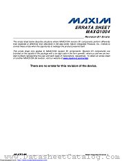 MAXQ1004-B01+ datasheet pdf MAXIM - Dallas Semiconductor