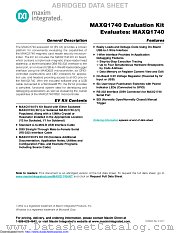 MAXQ1740-KIT datasheet pdf MAXIM - Dallas Semiconductor