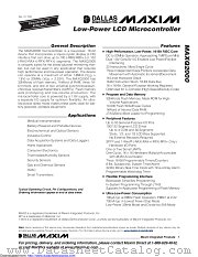MAXQ2000-QBX datasheet pdf MAXIM - Dallas Semiconductor
