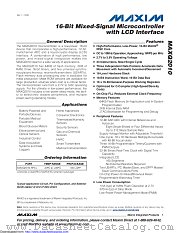 MAXQ2010 datasheet pdf MAXIM - Dallas Semiconductor