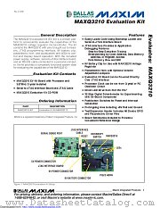 MAXQ3210-KIT datasheet pdf MAXIM - Dallas Semiconductor