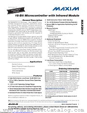 MAXQ610X-2537+ datasheet pdf MAXIM - Dallas Semiconductor