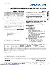 MAXQ61HX-2538+ datasheet pdf MAXIM - Dallas Semiconductor