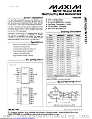 MX7521UQ/883B datasheet pdf MAXIM - Dallas Semiconductor
