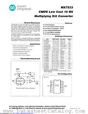MX7533KCWE+ datasheet pdf MAXIM - Dallas Semiconductor