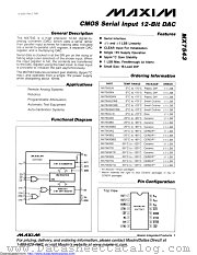 MX7543GKN+ datasheet pdf MAXIM - Dallas Semiconductor