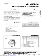 MXL1016CS8+C60349 datasheet pdf MAXIM - Dallas Semiconductor