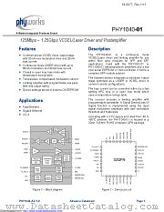 PHY1040-01QT-BR datasheet pdf MAXIM - Dallas Semiconductor