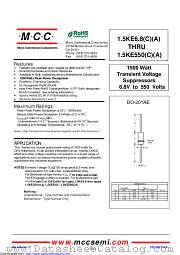 1.5KE480C datasheet pdf Micro Commercial Components