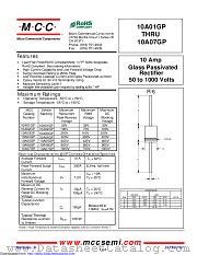 10A07GP datasheet pdf Micro Commercial Components