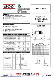 1N4448WX datasheet pdf Micro Commercial Components