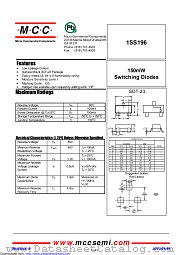 1SS196 datasheet pdf Micro Commercial Components