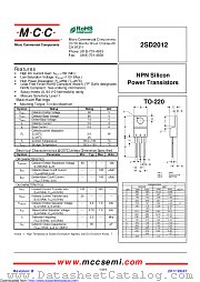 2SD2012 datasheet pdf Micro Commercial Components