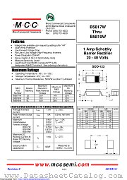 B5818W datasheet pdf Micro Commercial Components